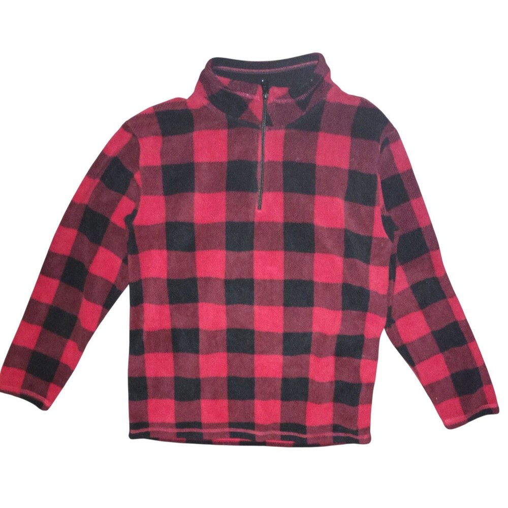 The Children’s Place Kids Buffalo Plaid Glacier Fleece Half Zip Pullover 12
